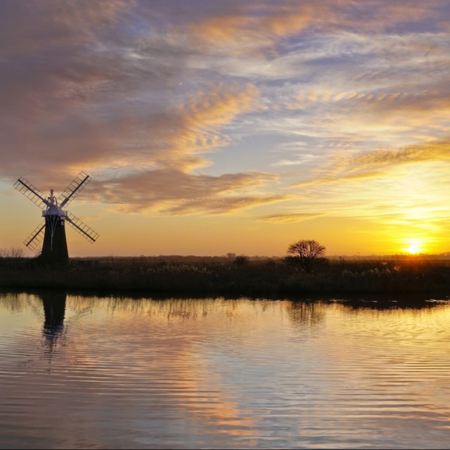 St Benets Drainage Mill Sunset 1440x960