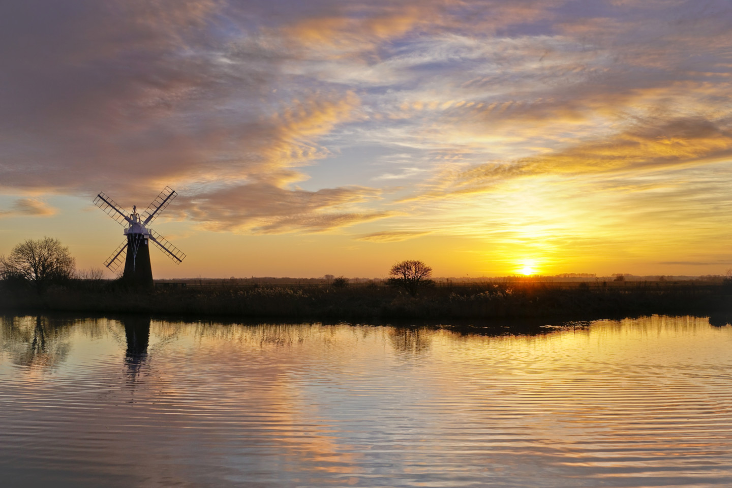 St Benets Drainage Mill Sunset 1440x960